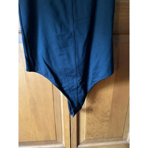 Abercrombie & Fitch Women's Square Neck Tank Bodysuit Sleeveless Black Size M - Picture 6 of 9